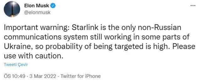 Important Starlink warning from Elon Musk to Ukraine High probability