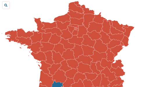 MAP Covid 19 contamination explodes the point department by department