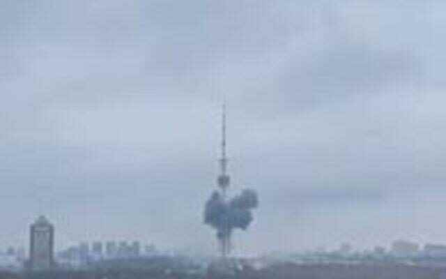 Russia launched an airstrike They targeted the TV tower