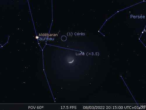 The Moon close to the Pleiades