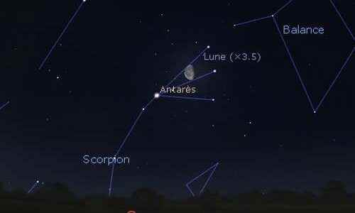 The Moon in rapprochement with Antares