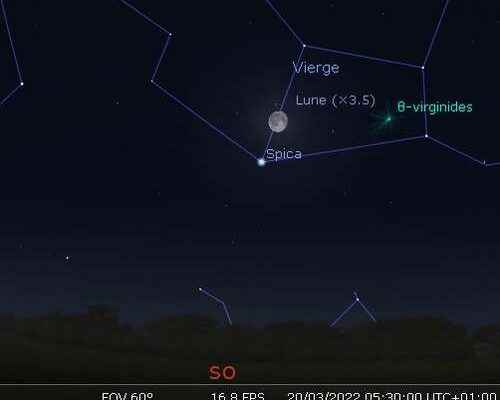 The Moon in rapprochement with Spica