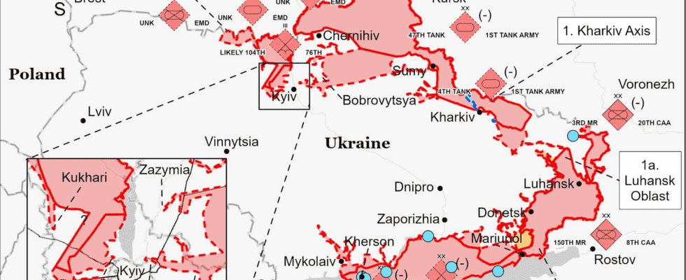 UKRAINE MAP Situation maps day 20