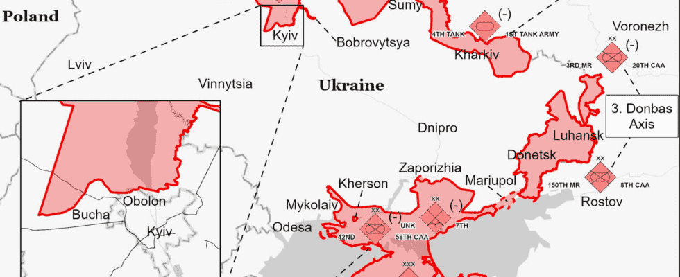 UKRAINE MAP The situation in Kiev and in the country