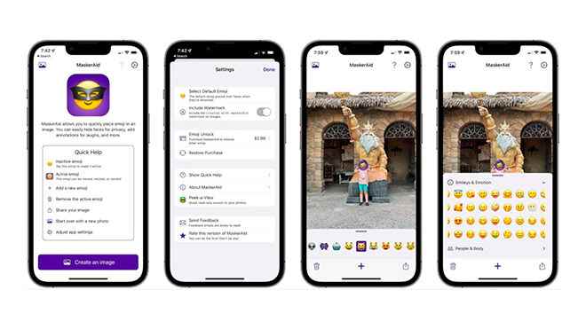 iOS app that can add emojis to photos MaskerAid