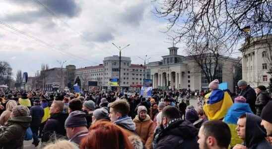 residents show their anger in cities controlled by the Russian