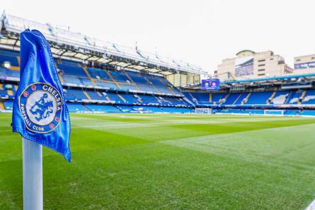 Panoramic view of the interior of Stamford Bridge.