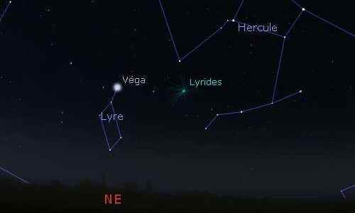 Maximum of the Lyrid meteor shower