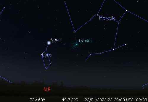 Maximum of the Lyrid meteor shower