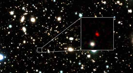 Record a galaxy seen only 300 million years after the