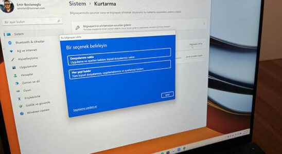 Reset and refresh process in Windows Nasil yapilir