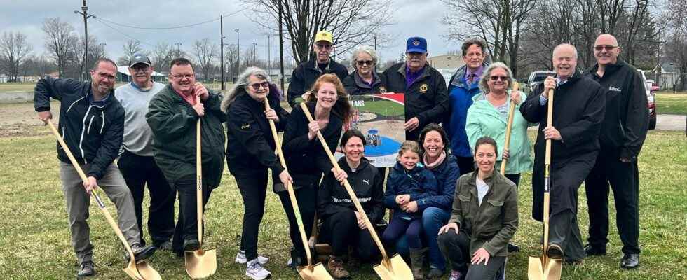 Residents break ground on new Petrolia playground project