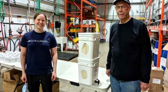 Rotary volunteers prepare more than 500 Aquabox water filtration kits for