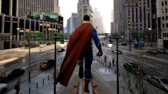 Superman demo prepared with Unreal Engine 5 was appreciated