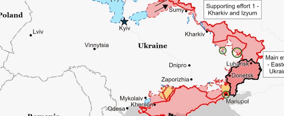 UKRAINE MAP The Russian withdrawal to the east in maps