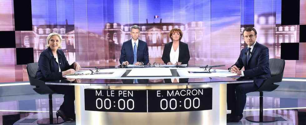 return match between Macron and Le Pen date time and