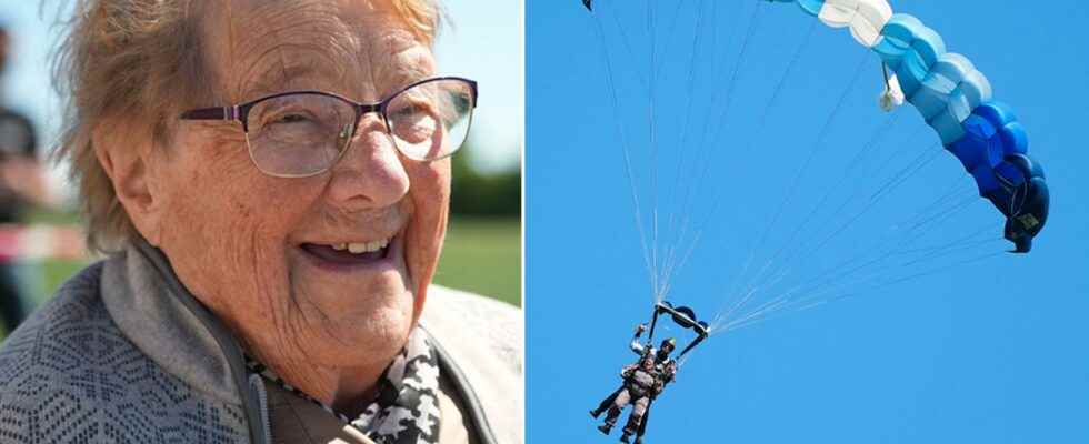 103 year old Ruth breaks world record in skydiving