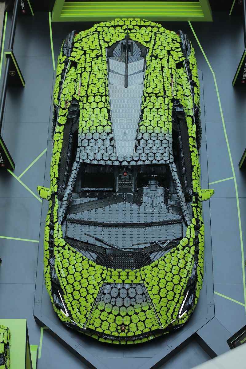 Lamborghini model made in real size with Lego is in Istanbul