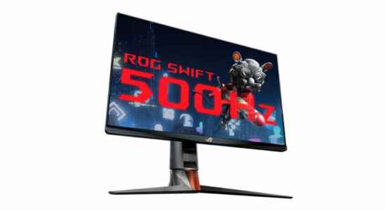 Asus does not stop full 500 Hz gaming monitor is