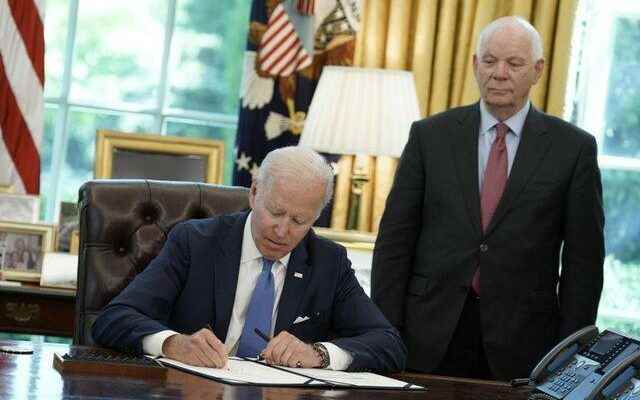 Biden approves critical Ukraine law A first since World War