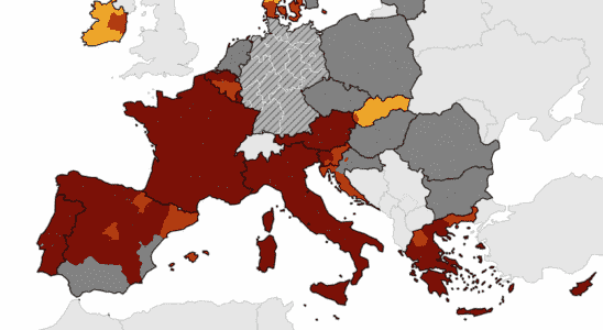 Covid map France World Europe travel red zones