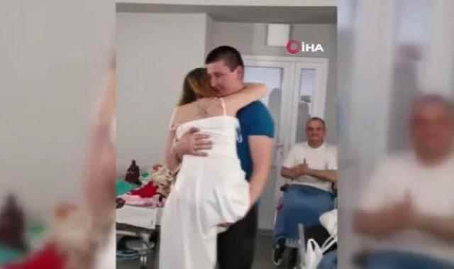 He lost his legs due to a Russian mine Married