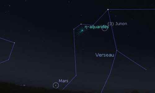 Maximum of the eta Aquarid meteor shower