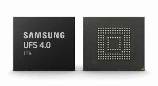 Samsung UFS 40 storage announced double speed increase