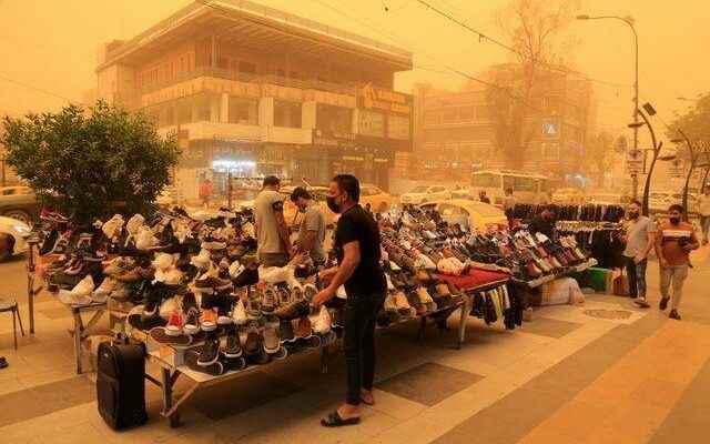 Sandstorm captured Iraq Hundreds of people were hospitalized