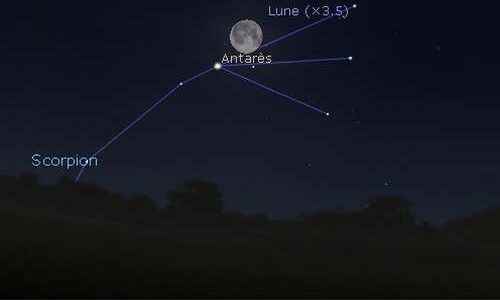 The Moon in rapprochement with Antares