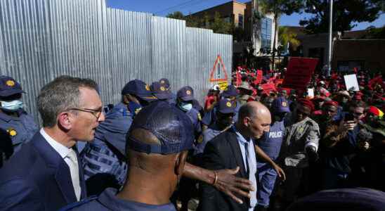 demonstration against the French presence in Africa