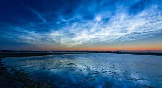 Extraordinary weather phenomenon noctilucent clouds