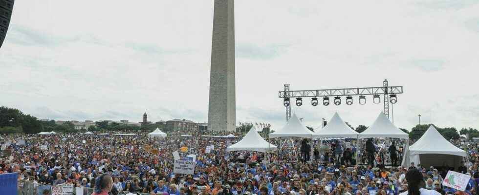 Protests against the shootings are taking place in hundreds of