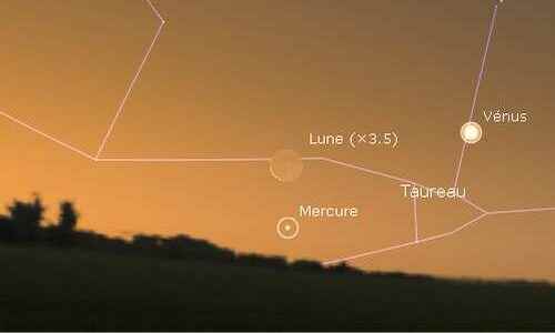 The Moon approaching Mercury