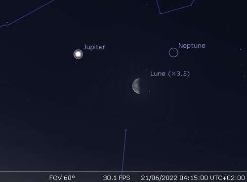 The Moon approaching Neptune