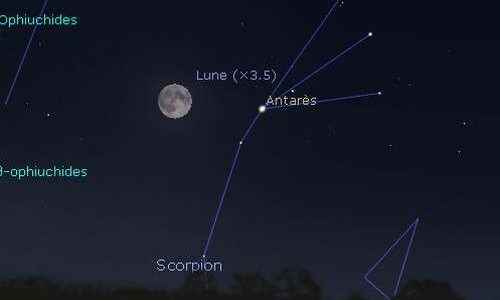 The Moon in rapprochement with Antares