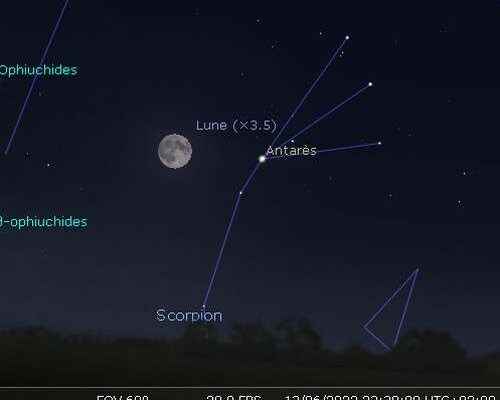 The Moon in rapprochement with Antares