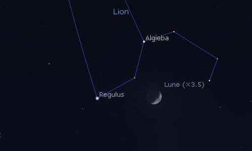 The Moon in rapprochement with Regulus