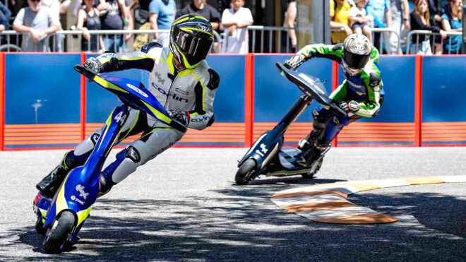 This is how track races are held with an electric