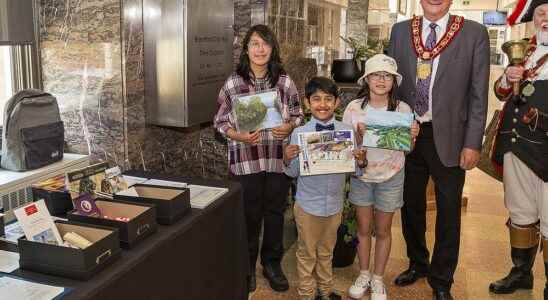 Time capsule filled with symbols and messages