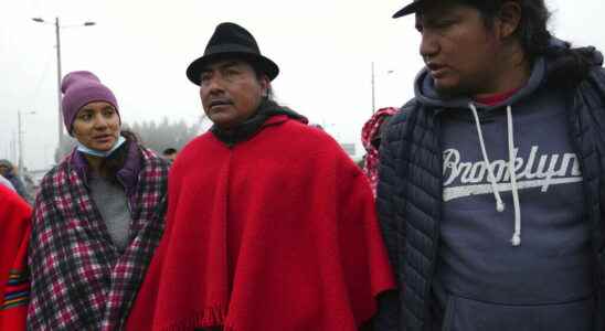 indigenous leader leading protests released in Ecuador