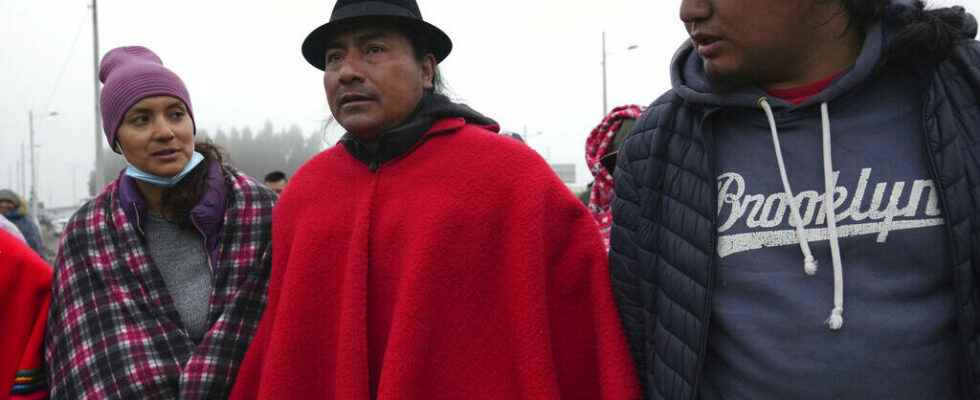 indigenous leader leading protests released in Ecuador