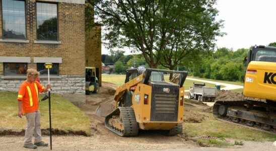 AMDSB constructing barrier free pathway to lower sports field at Stratford