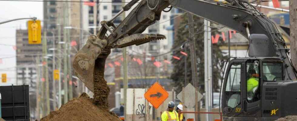 BRT construction going day and night in downtown London