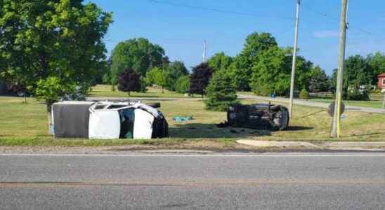 Crash sends two to hospital