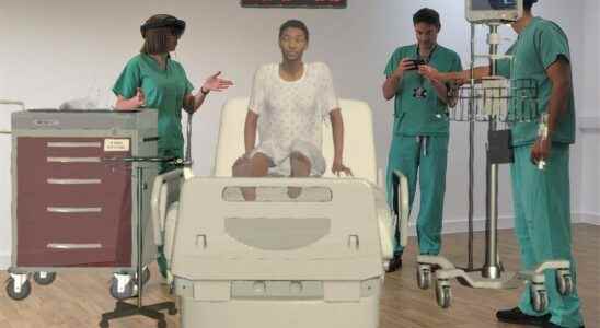 Doctors train on a virtual patient in hologram