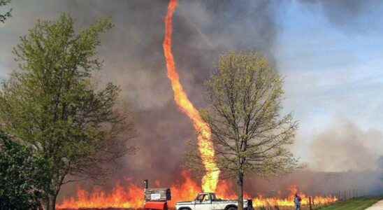 Extraordinary weather phenomenon the fire tornado