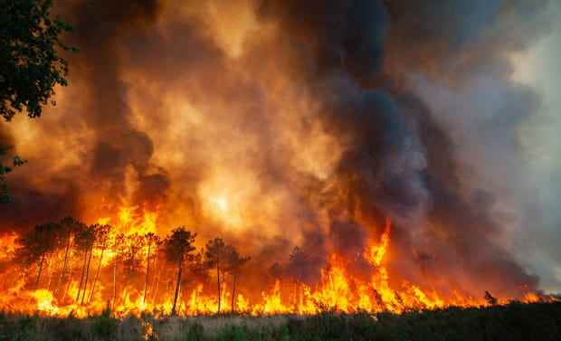 Massive fires in Gironde in pictures