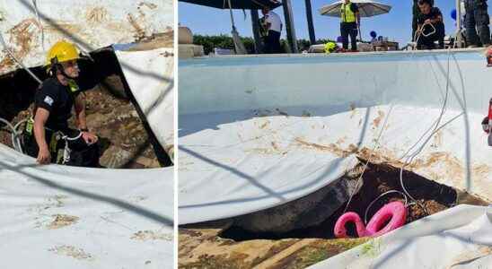 Sinkhole opened in swimming pool in Israel