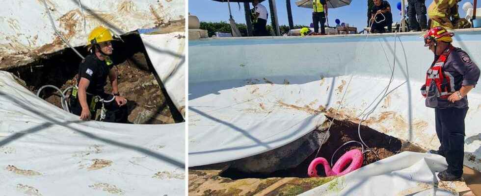 Sinkhole opened in swimming pool in Israel